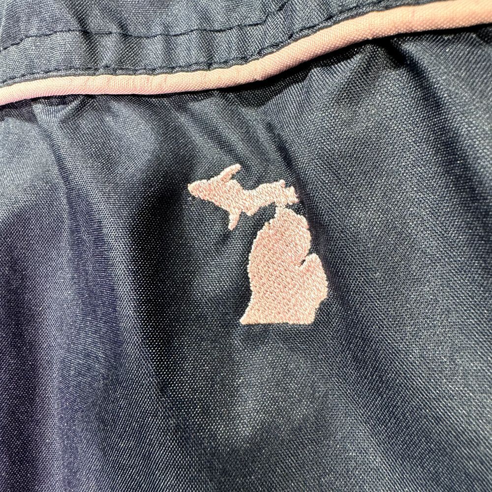 I5 Apparel Hooded Windbreaker Womens Large Blue Rain Outdoors Pockets Full‎ Zip - Picture 5 of 13